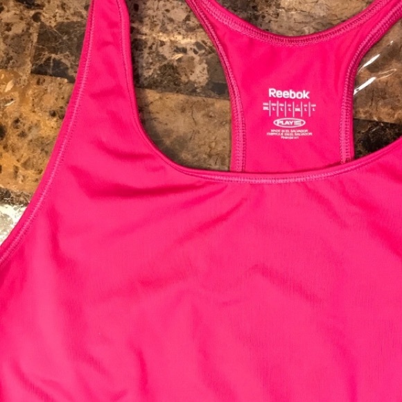 Reebok sports bra Large EUC pink racerback - Picture 9 of 13
